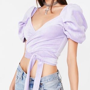 Tach Clothing Amelia Velvet Wrap Top